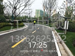 中穎道路劃線萬科公園大道劃線項(xiàng)目順利竣工